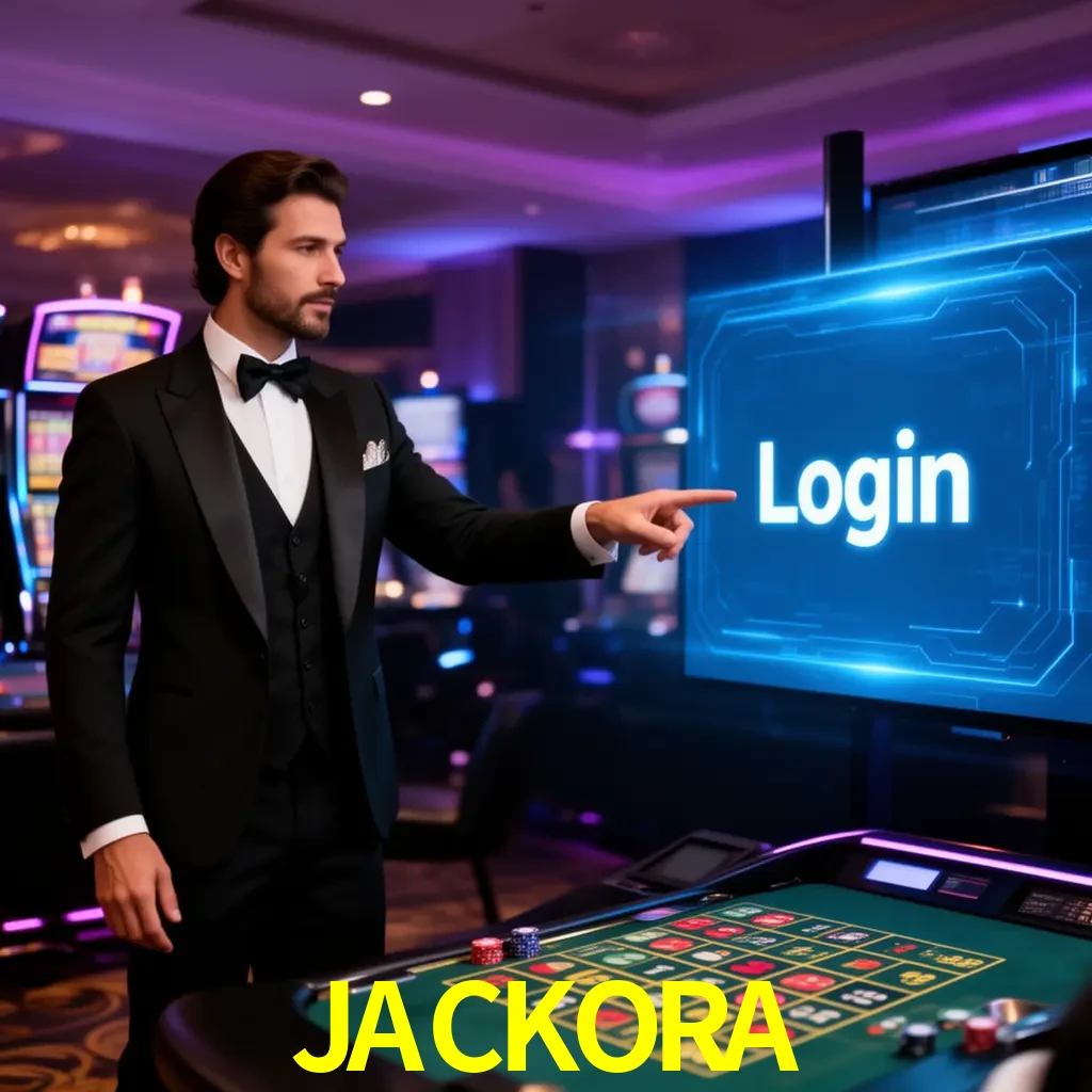 JACKORA Login - OTP, cuenta y soporte Pantalla JACKORA Login con OTP, contraseña, cuenta segura y soporte móvil